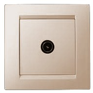 Розетка TV Simon 15 одиночная (слоновая кость) Розетка TV Simon 15 одиночная (слоновая кость)