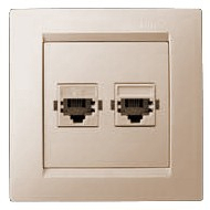 Двойная компьютерная Simon 15 RJ-45 (слоновая кость) Двойная компьютерная Simon 15 RJ-45 (слоновая кость)