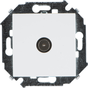 Розетка TV Simon 15 одиночная (белая) Розетка TV Simon 15 одиночная (белая)