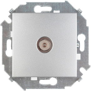 Розетка TV Simon 15 одиночная (алюминий) Розетка TV Simon 15 одиночная (алюминий)