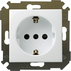 Розетка 2P+E Schuko, 16А, 250В, S34, белый Розетка 2P+E Schuko, 16А, 250В, S34, белый