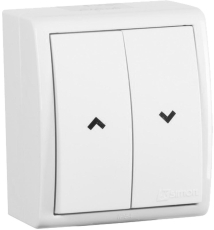 Выключатель для жалюзи с электрической блокировкой Simon 15 Aqua, (белый)