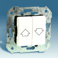 Комплект из 2-х клавишных кнопок для управления жалюзи, 10А 250 V~. (белый)