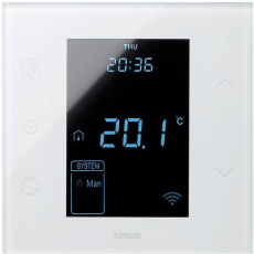 Термостат электронный Simon iO 10A 230В~ цвета белый глянец S100