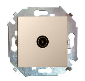 Розетка TV Simon 15 одиночная (слоновая кость) Розетка TV Simon 15 одиночная (слоновая кость)