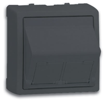 Телефонная розетка RJ-11/12 - 2 выхода Simon 73 Loft (графит) Телефонная розетка RJ-11/12 - 2 выхода Simon 73 Loft (графит)