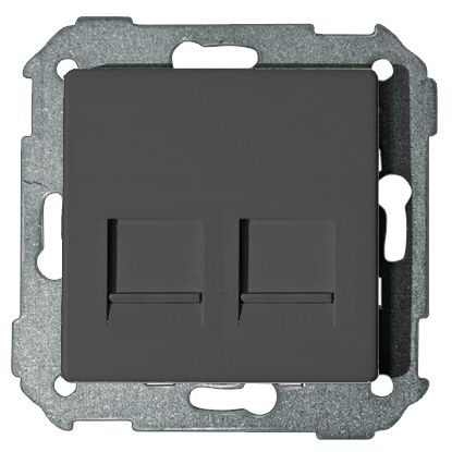 Розетка компьютер+телефон RJ11-RJ45 Simon 82 (графит) Розетка компьютер+телефон RJ11-RJ45 Simon 82 (графит)
