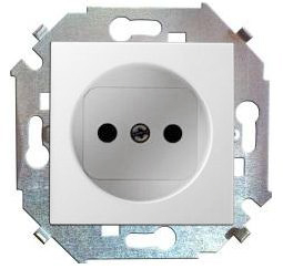 Розетка Simon 15 без заземления (белая) Розетка Simon 15 без заземления (белая)