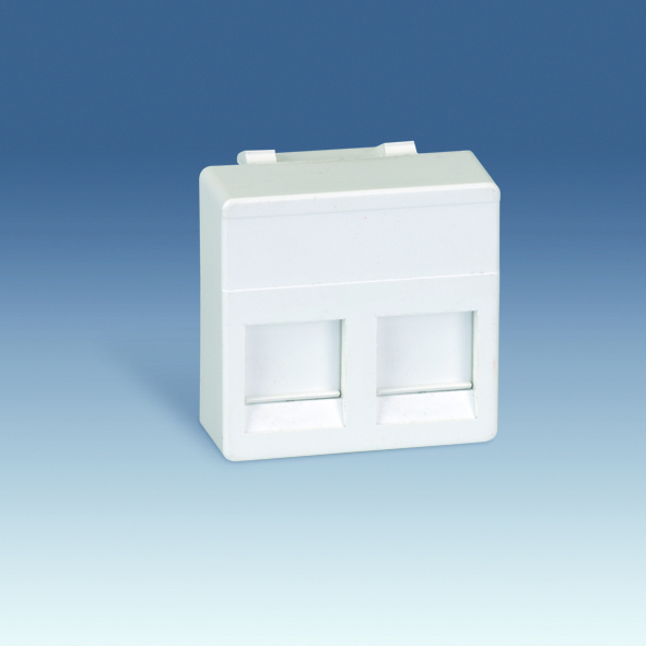 Адаптер на 2 RJ45(12) 75528-, 75540-, 75541-, 75544-39, широкий, шторки, S27, белый Адаптер на 2 RJ45(12) 75528-, 75540-, 75541-, 75544-39, широкий, шторки, S27, белый