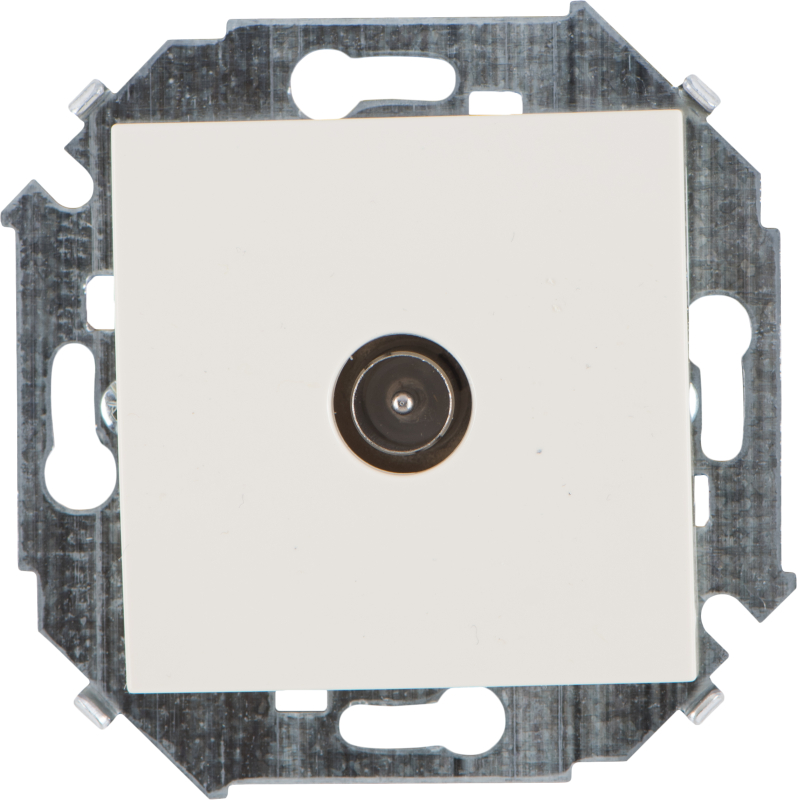 Розетка TV Simon 15 одиночная (слоновая кость) Розетка TV Simon 15 одиночная (слоновая кость)